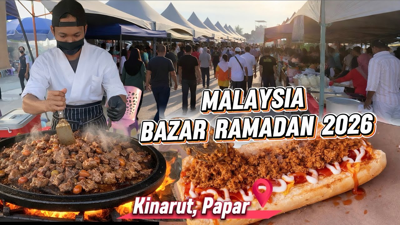 Базар Рамадан Папар 2026 | Охота за уличной едой TAKJIL в Малайзии 🇲🇾 | Базар Рамадан Кинарут, СА...