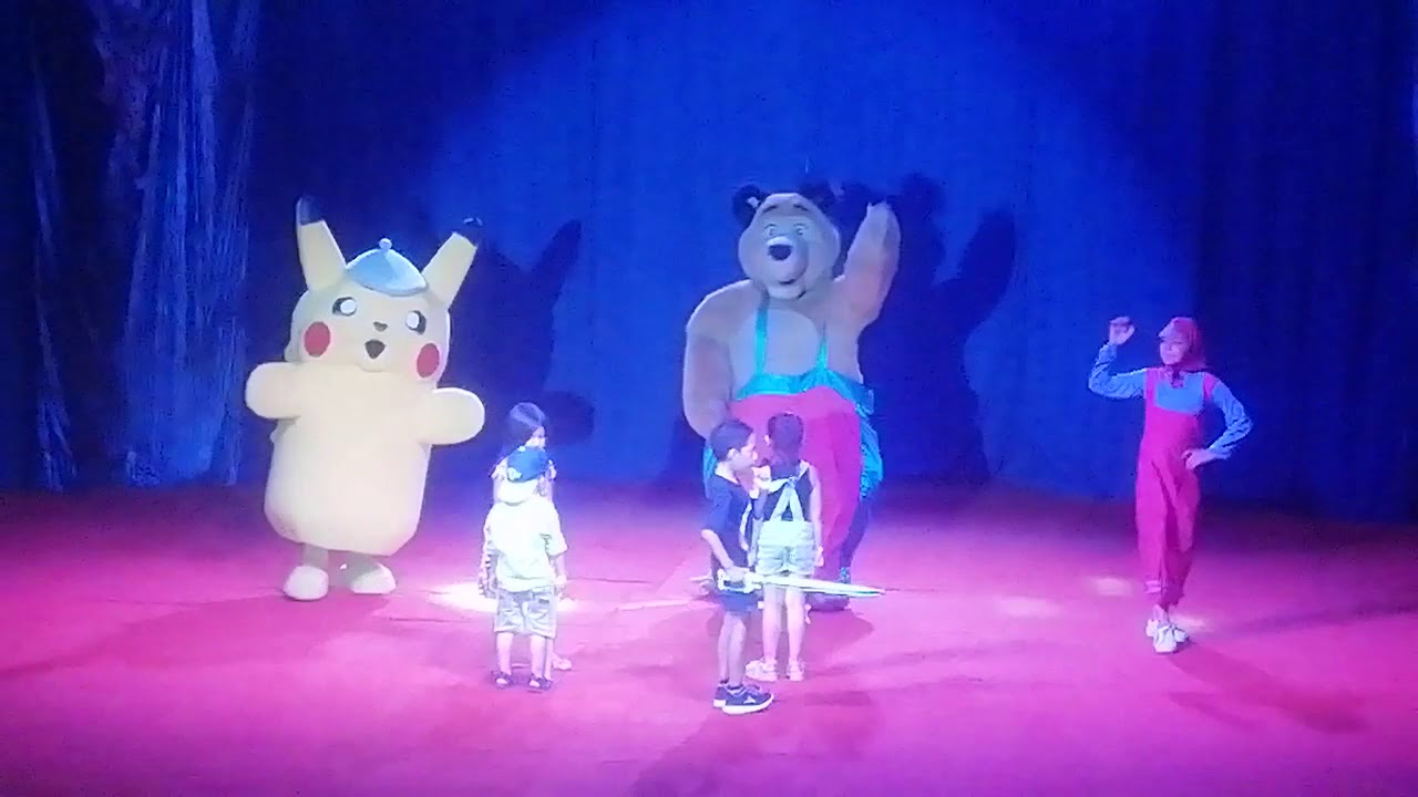 Viaje al circo parte 4: masha y el oso, detective pikachu y dumbo