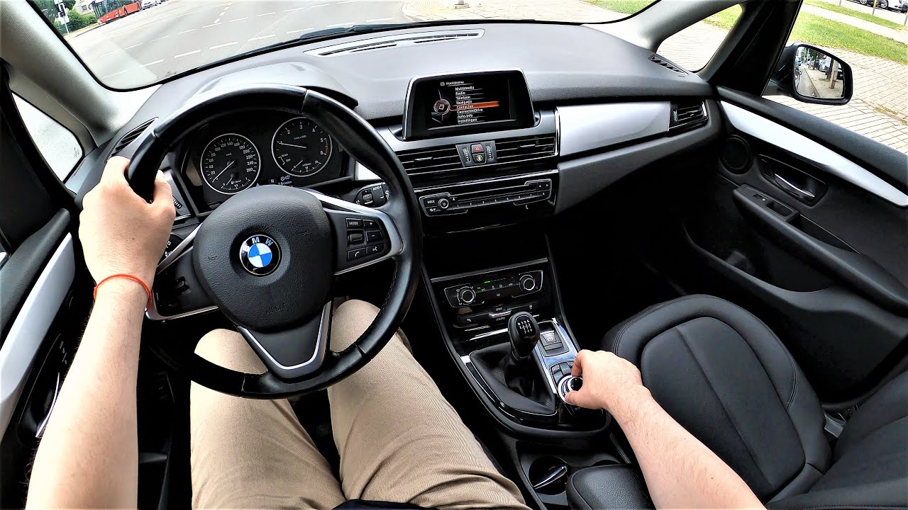 2015 BMW 216D Active Tour 1.5l 116HP - POV Test Drive & Fuel consumption check