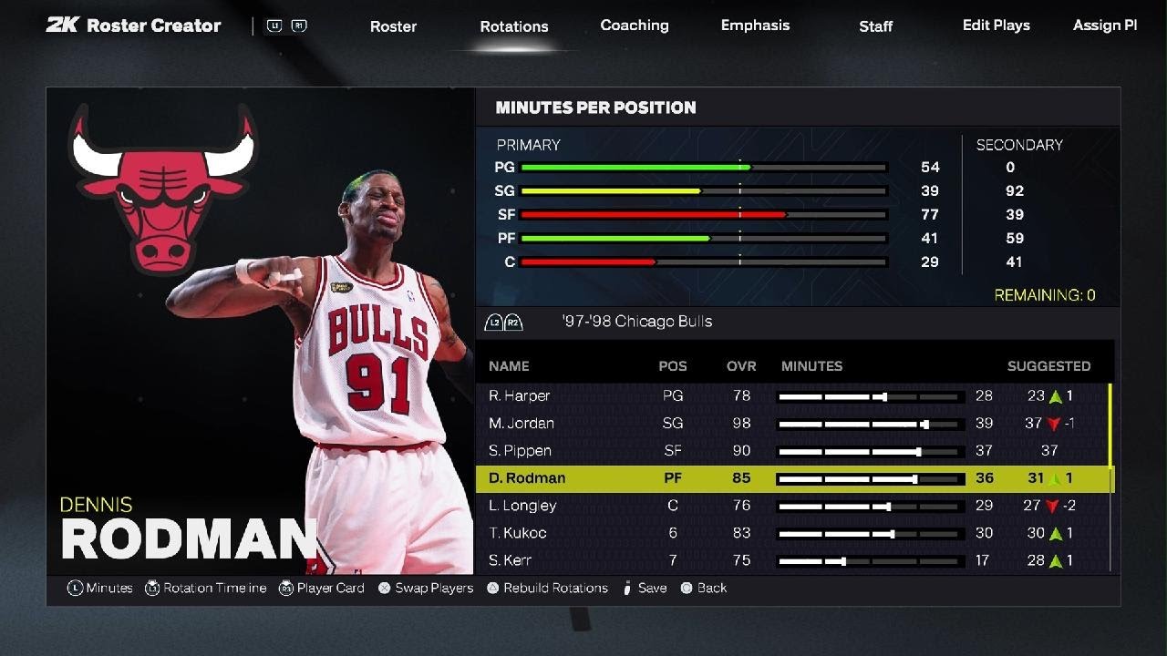 NBA 2K26: Chicago Bulls '97-'98 classic team Modern Era