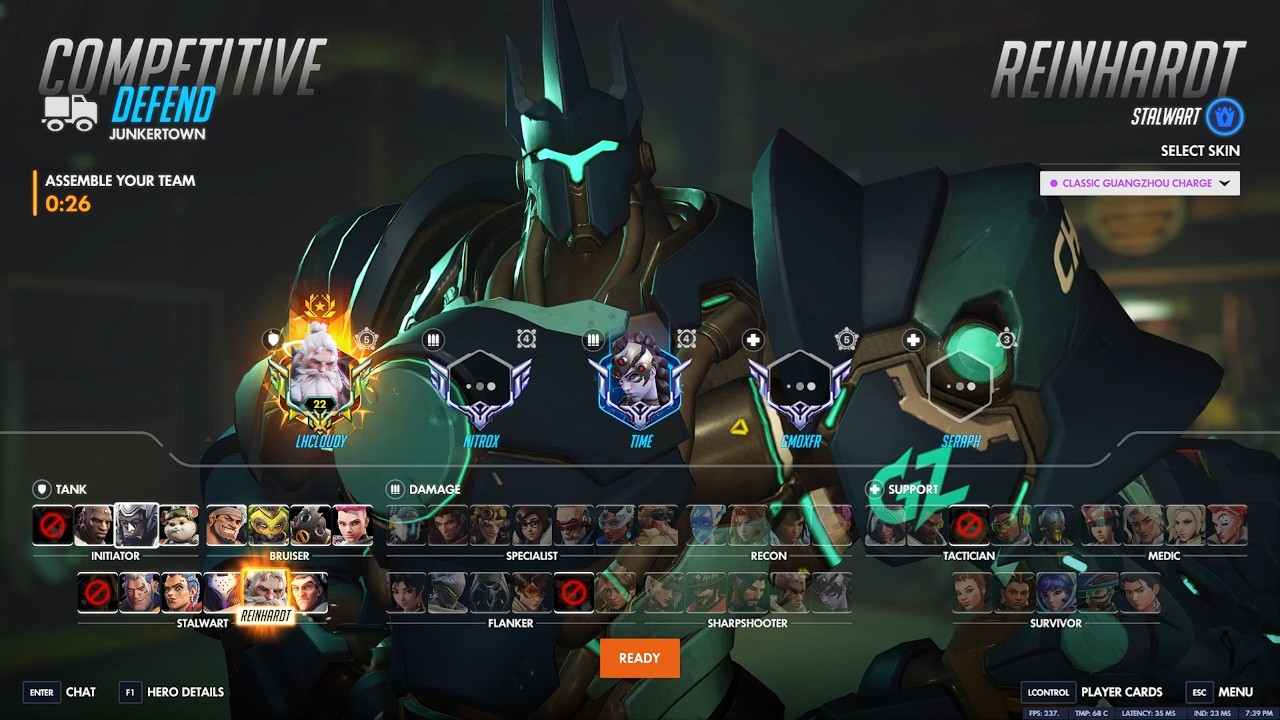Рейнхардт высшего уровня - LHCLOUDY Overwatch GAMLAY