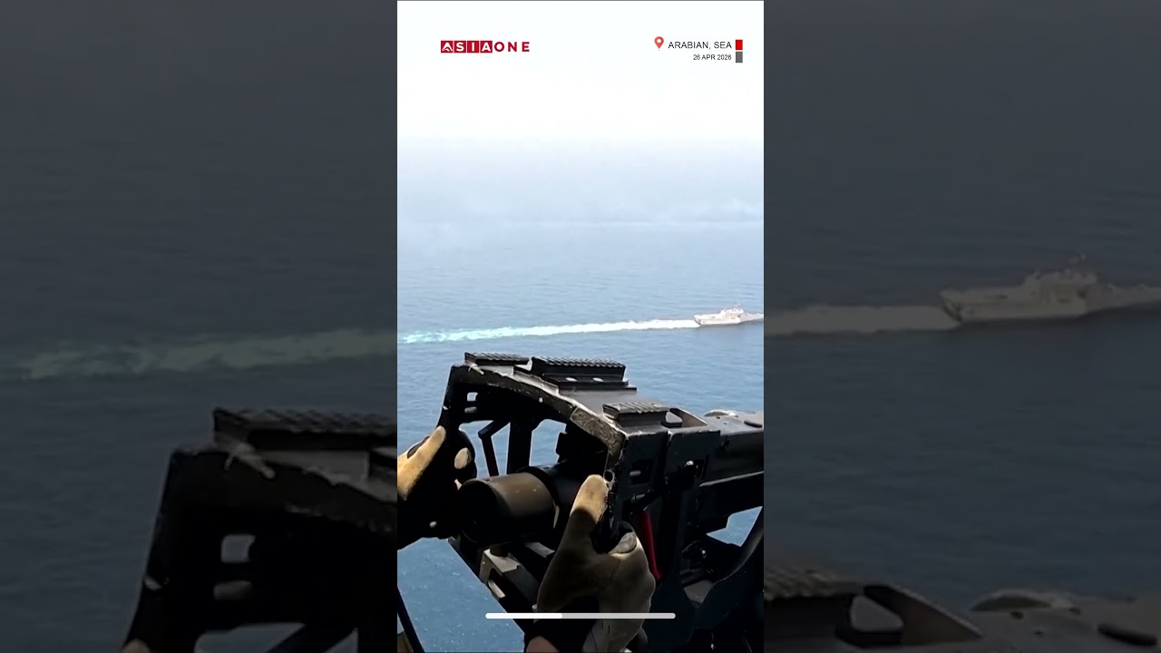 US Military Releases New Footage Said To Show Naval Blockade Enforcement | Asia One News