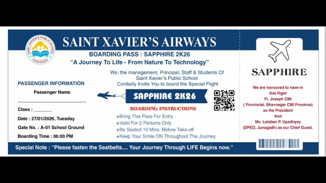 St. Xavier&rsquo;s Public School - Sapphire 2026 ll junagadh ll