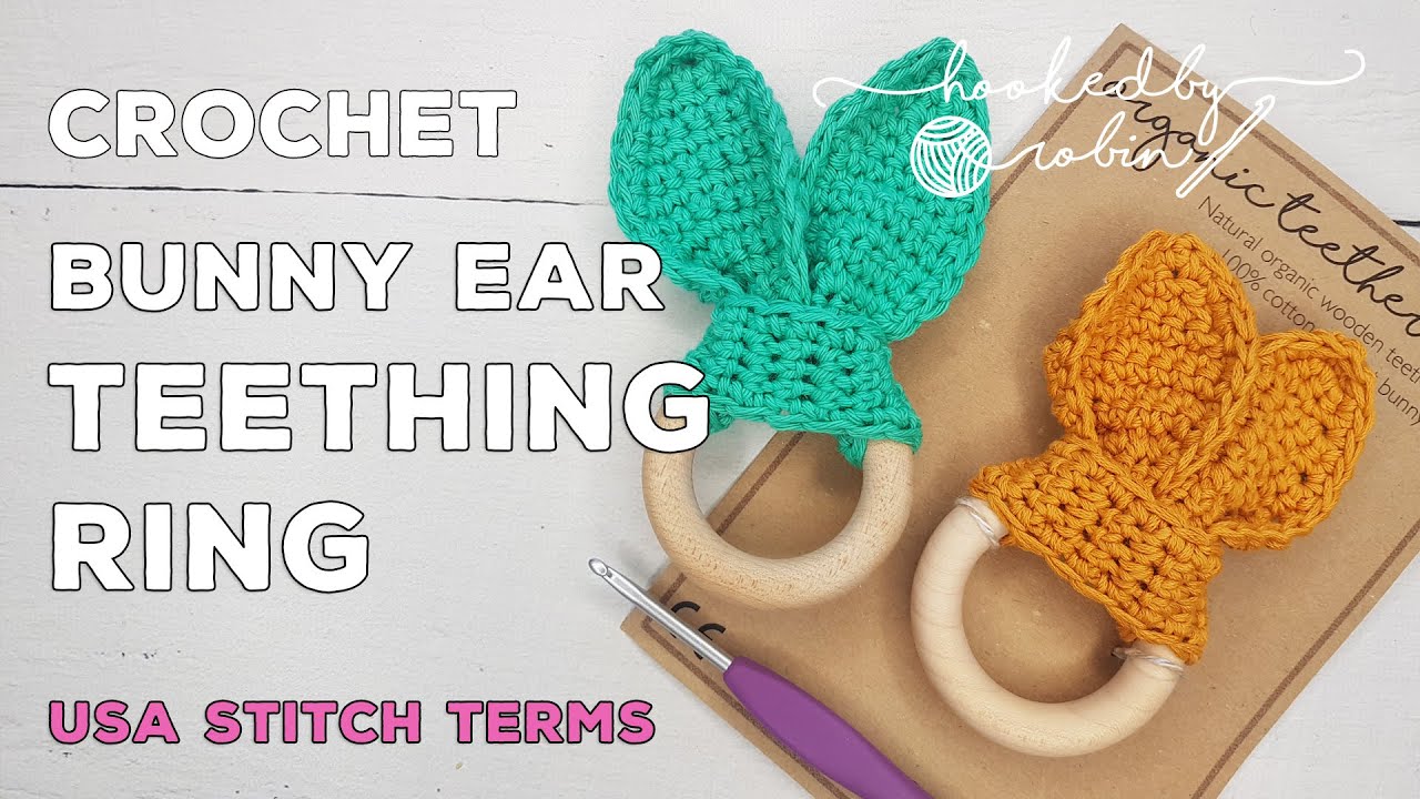 Bunny Ear Teething Ring | Crochet Teether | Simple how to tutorial | Quick crochet project!