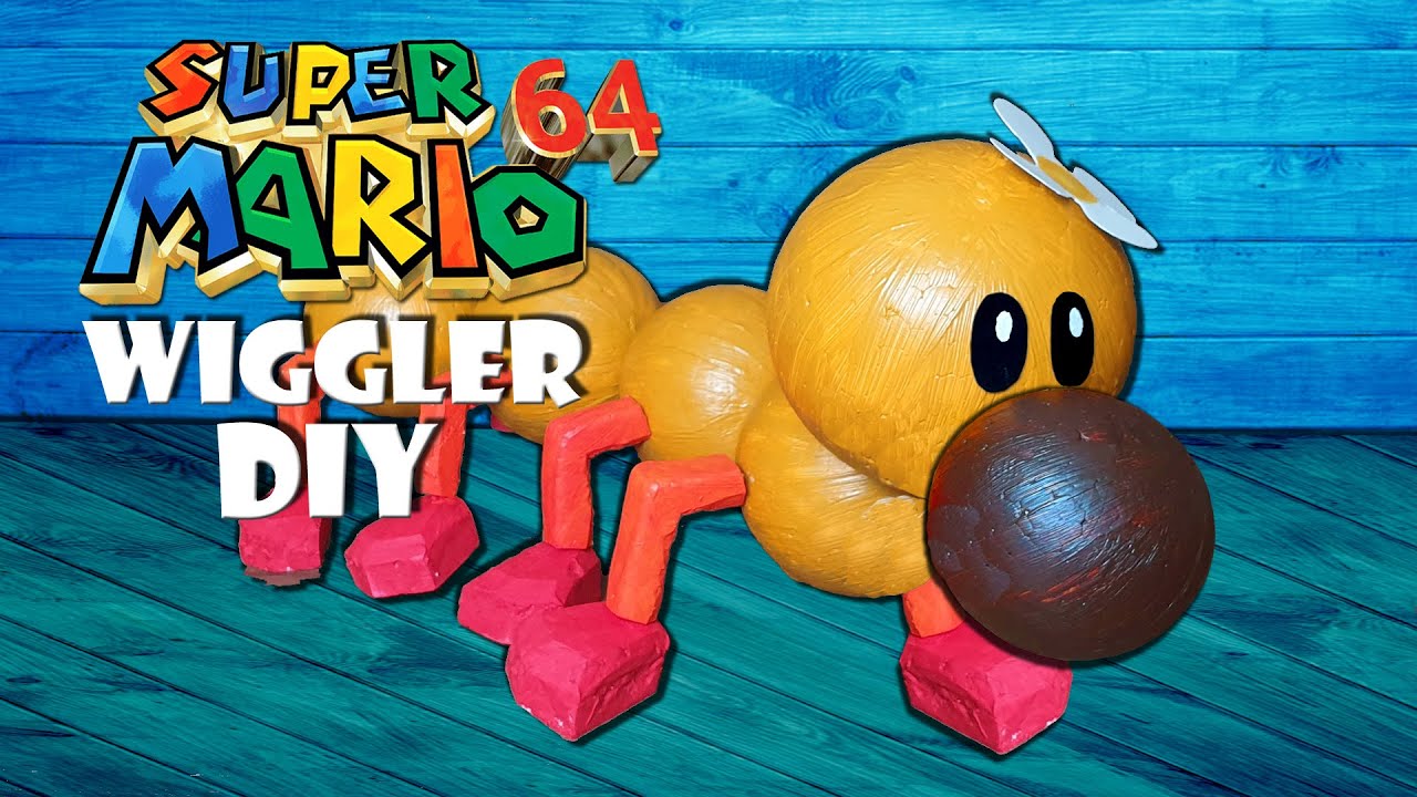 Wiggler Raupe basteln aus Super Mario 64 - DIY wiggler from Nintendo Switch 3D All Stars [4K]