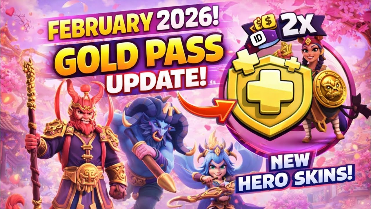 FEBRUARY 2026 GOLD PASS UPDATE IS INSANE! 😱🔥 New Hero Skins & Rewards! 💎⚔️