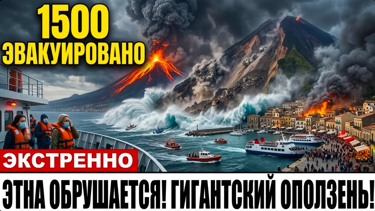 Этна НЕСЕТСЯ к морю: 4 см за 8 дней - Риск КАТАСТРОФИЧЕСКОГО цунами зашкаливает!