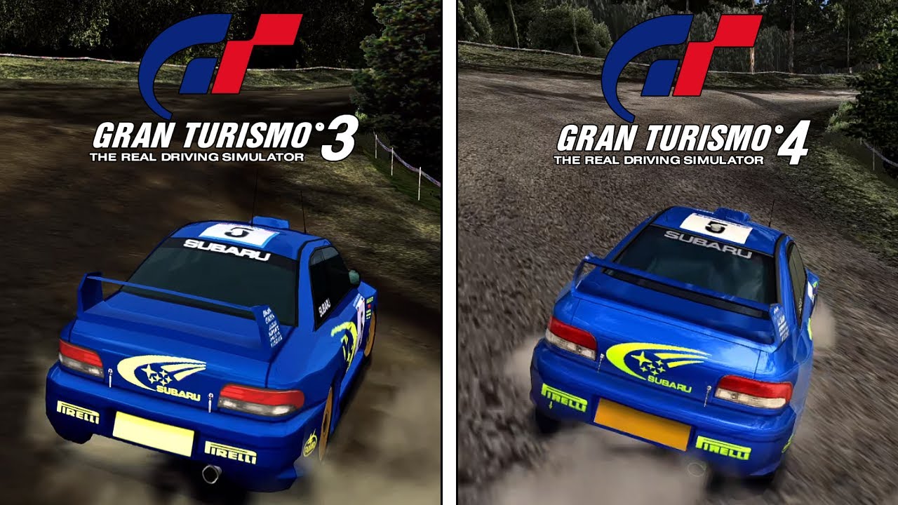 Gran Turismo 3 vs Gran Turismo 4 | Subaru Impreza Rally Car | PCSX2 Comparison