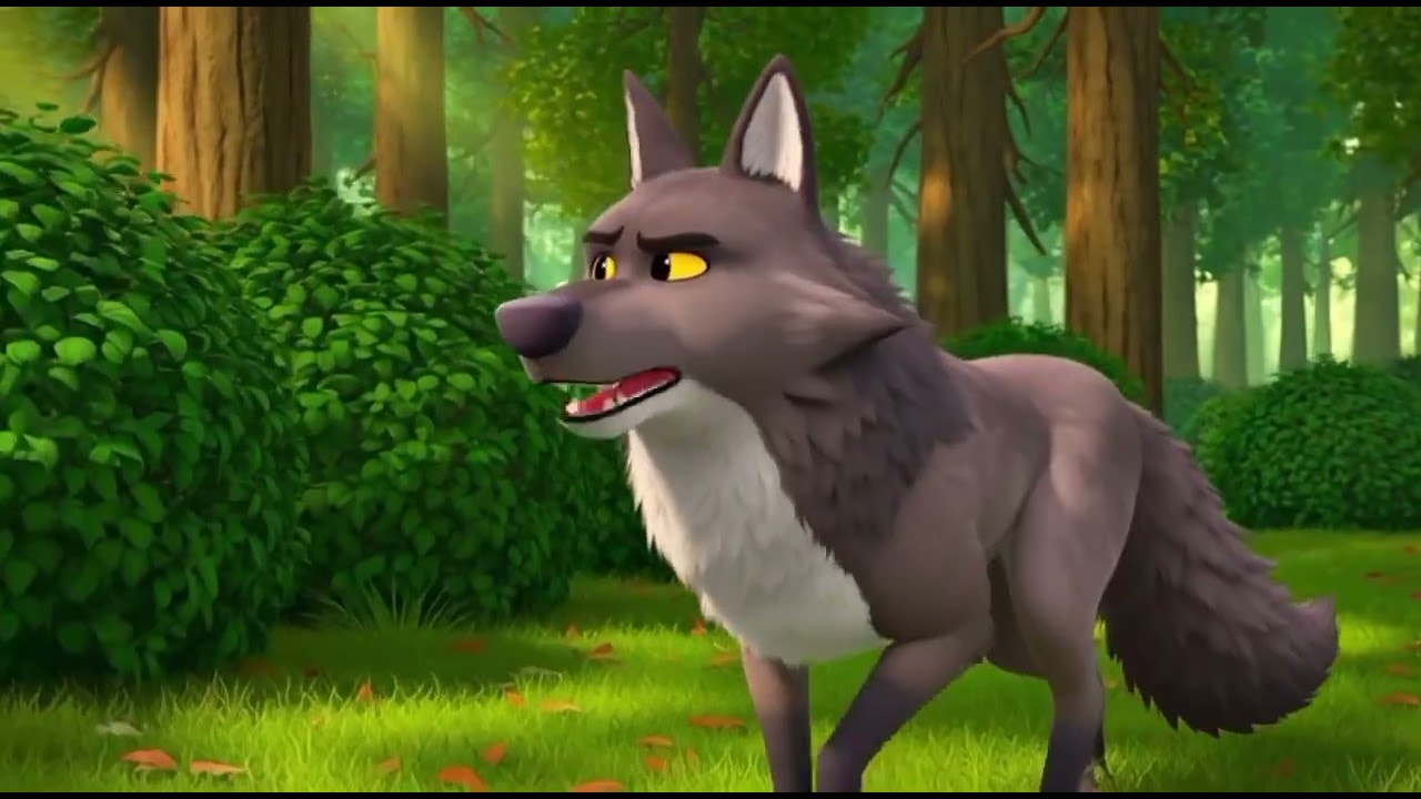 لومڑی کی چالاکی اور بھیڑیے کی سادگی | Funny Jungle Cartoon#junglestory 