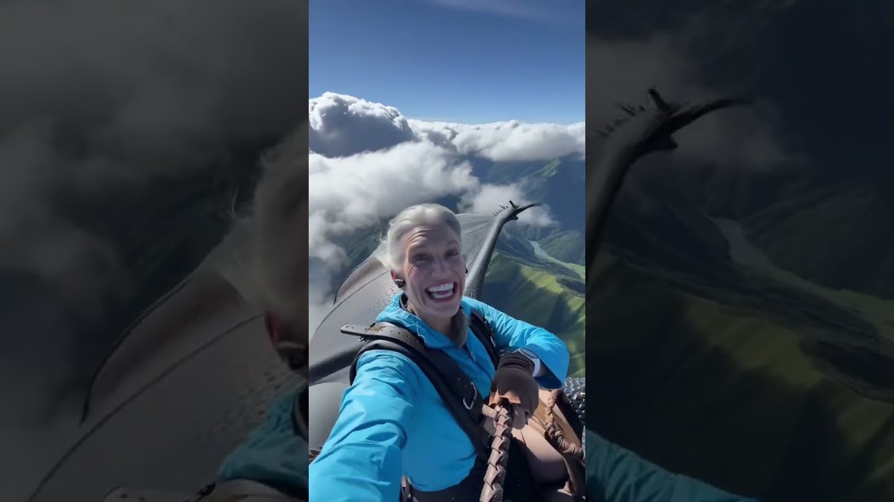 When Grandma Travels by Dragon #funny #cute#travel #granny
