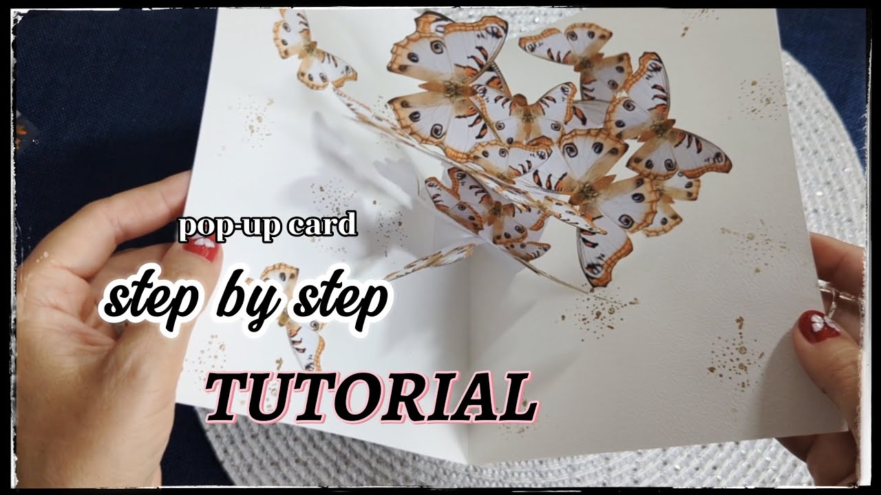 DIY butterfly pop-up card step by step TUTORIAL 🦋🤎🤎 🦋🦋 #scrapbook #diycards