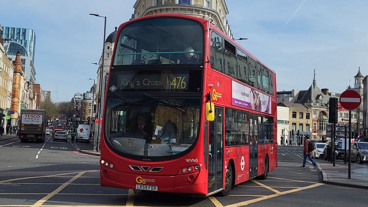 London buses at King's Cross 10/03/24