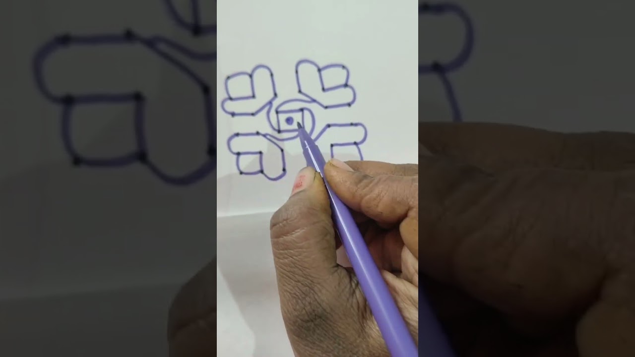 Simple 6x6 Rangoli DesignsEasy 6 to 6 Dots Kolam