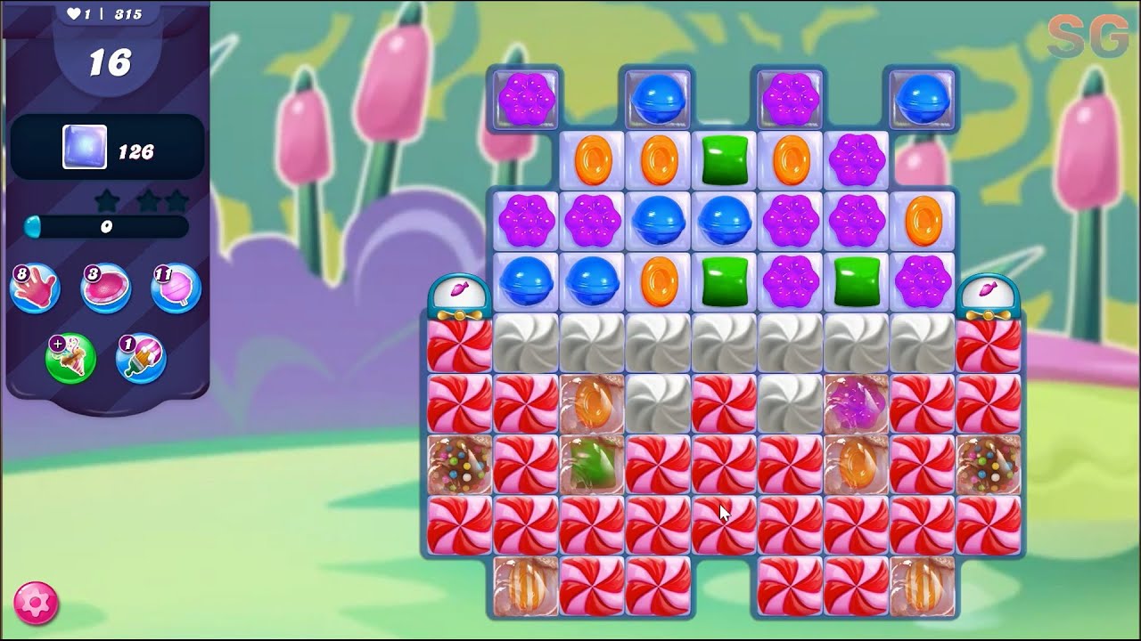 Candy Crush Saga Level 315 (No Boosters)