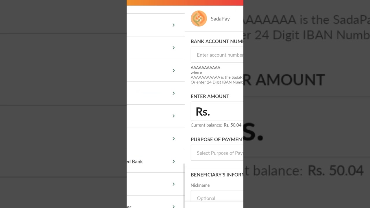 Transfer money from Nayapay to Any Bank account.