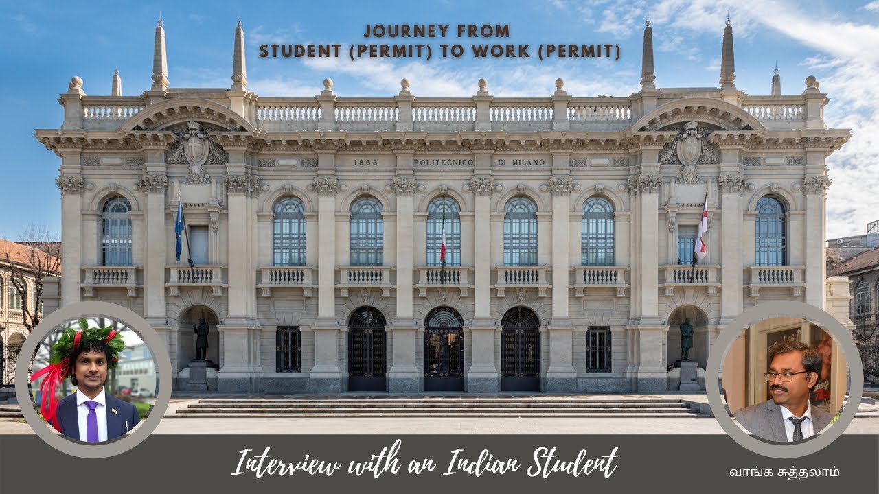 Interview of student of PoliMi, Milan on student permit. #Milan #Italy #வாங்கசுத்தலாம் #Vlog #40