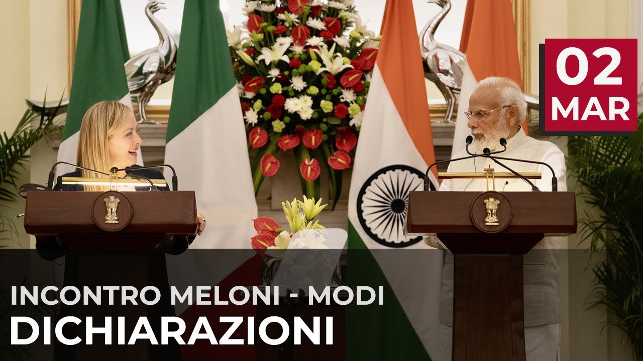 Dichiarazioni alla stampa del Presidente Meloni con il Primo Ministro dell'India Modi