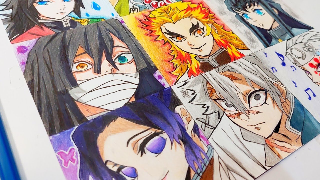 [鬼滅の刃]Drawing Kimetsu no Yaiba - all Hashira | Demon Slayer