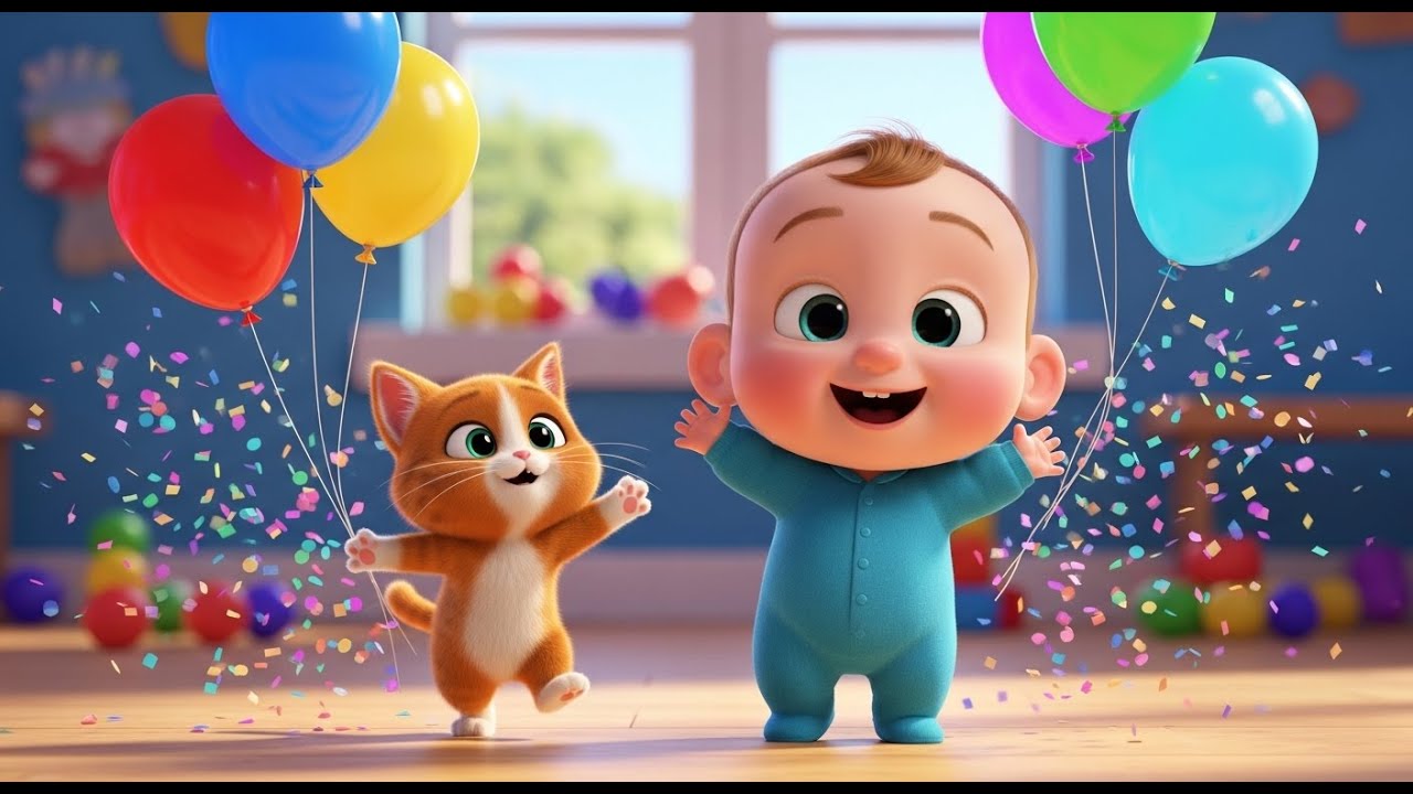 Cute Baby Cat Dance 🧸 | Fun Toddler Song