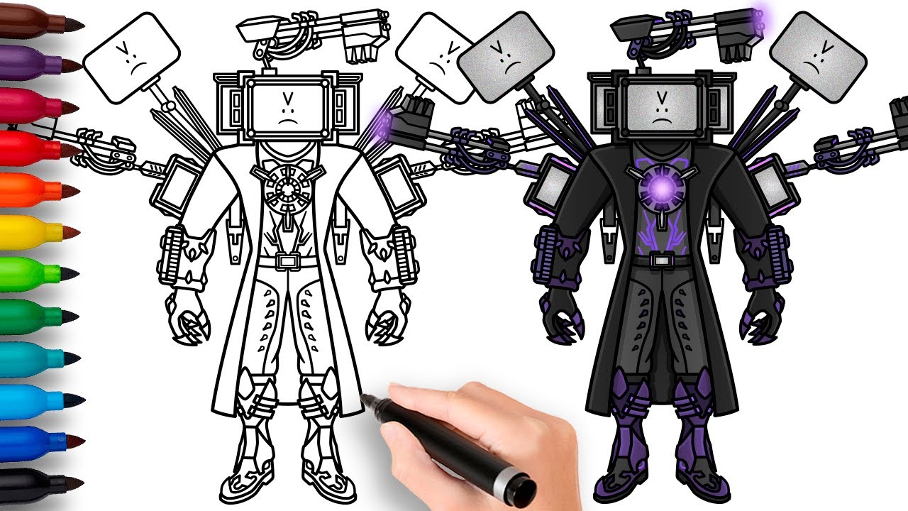 HOW TO DRAW OMEGA TITAN TV MAN | Skibidi Toilet Garry's Mod - Easy Step by Step Drawing