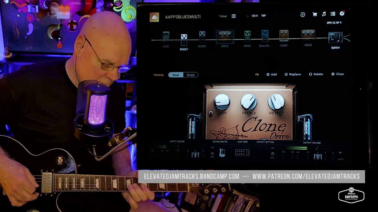 A Little Clammy Jammy - High Gain BiasFx 2 Amp for Slow Blues With Pedals for Low Gain.