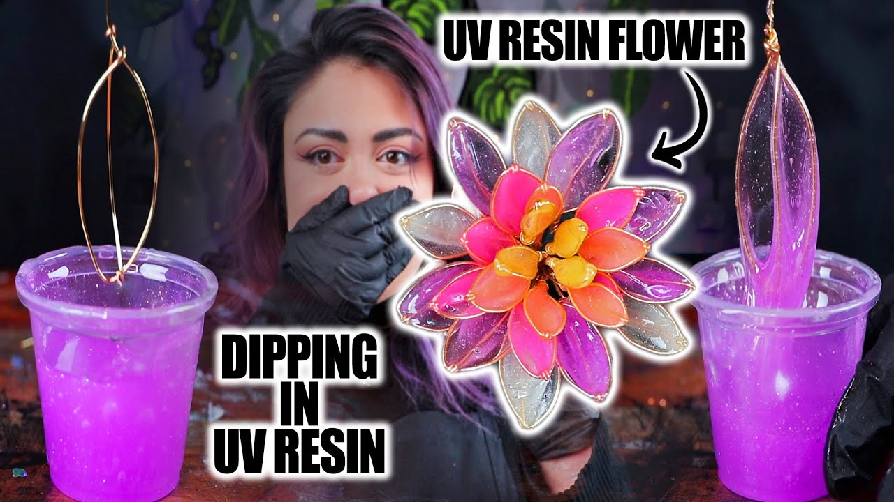 Is UV Resin The Worst? Making A 3D, GLOW IN THE DARK, UV RESIN ALIEN FLOWER! 👽