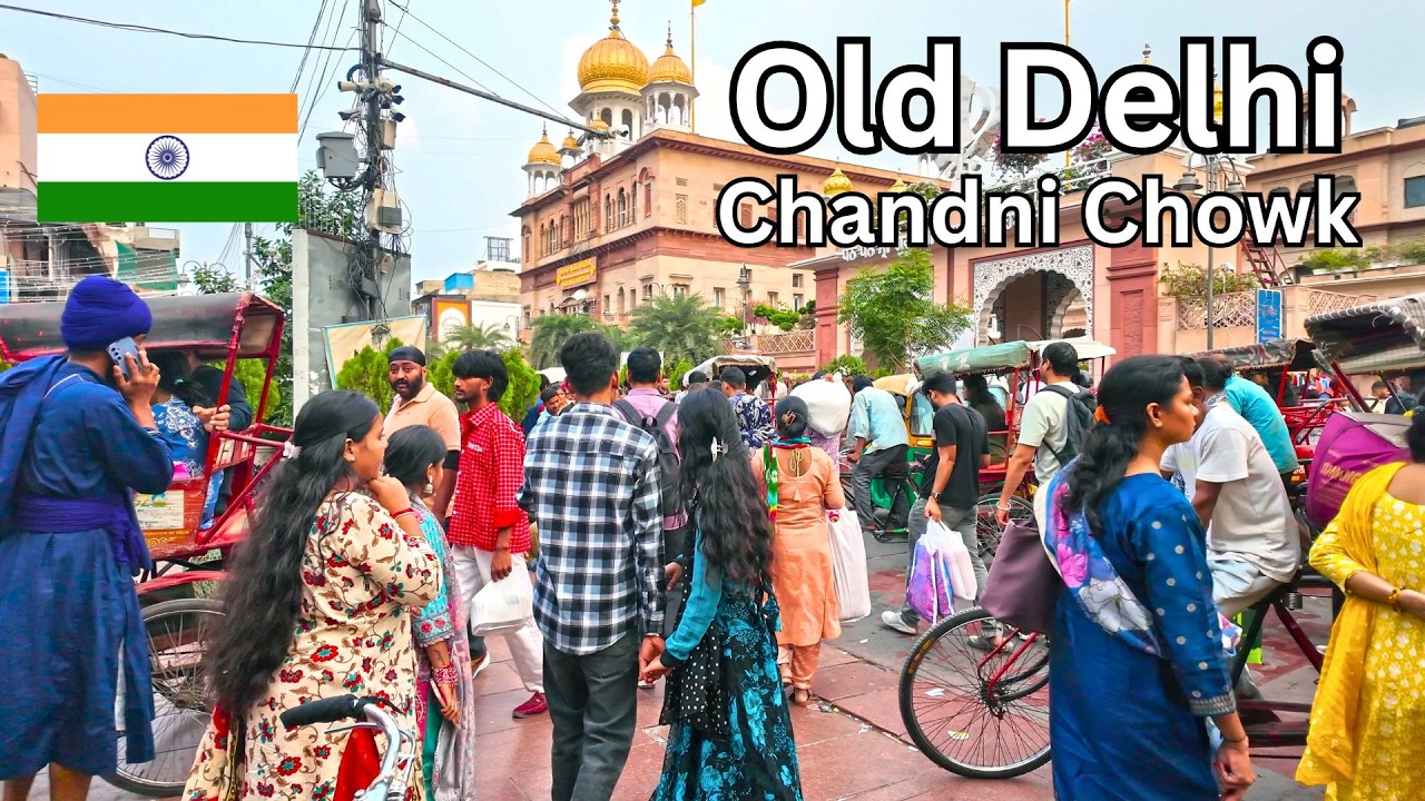 Chandni Chowk, Old Delhi 🇮🇳 | Exploring Delhi's Busiest Market (4K Walking Tour)