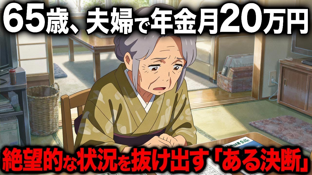 65歳、夫婦で年金月20万円。絶望的な状況から抜け出した「ある決断」【シニア朗読雑学】