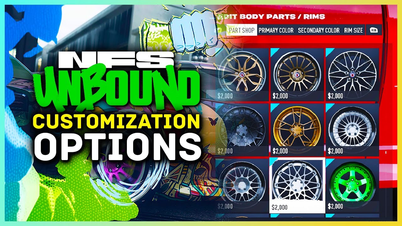 Need For Speed Unbound  | All Car Customization Options