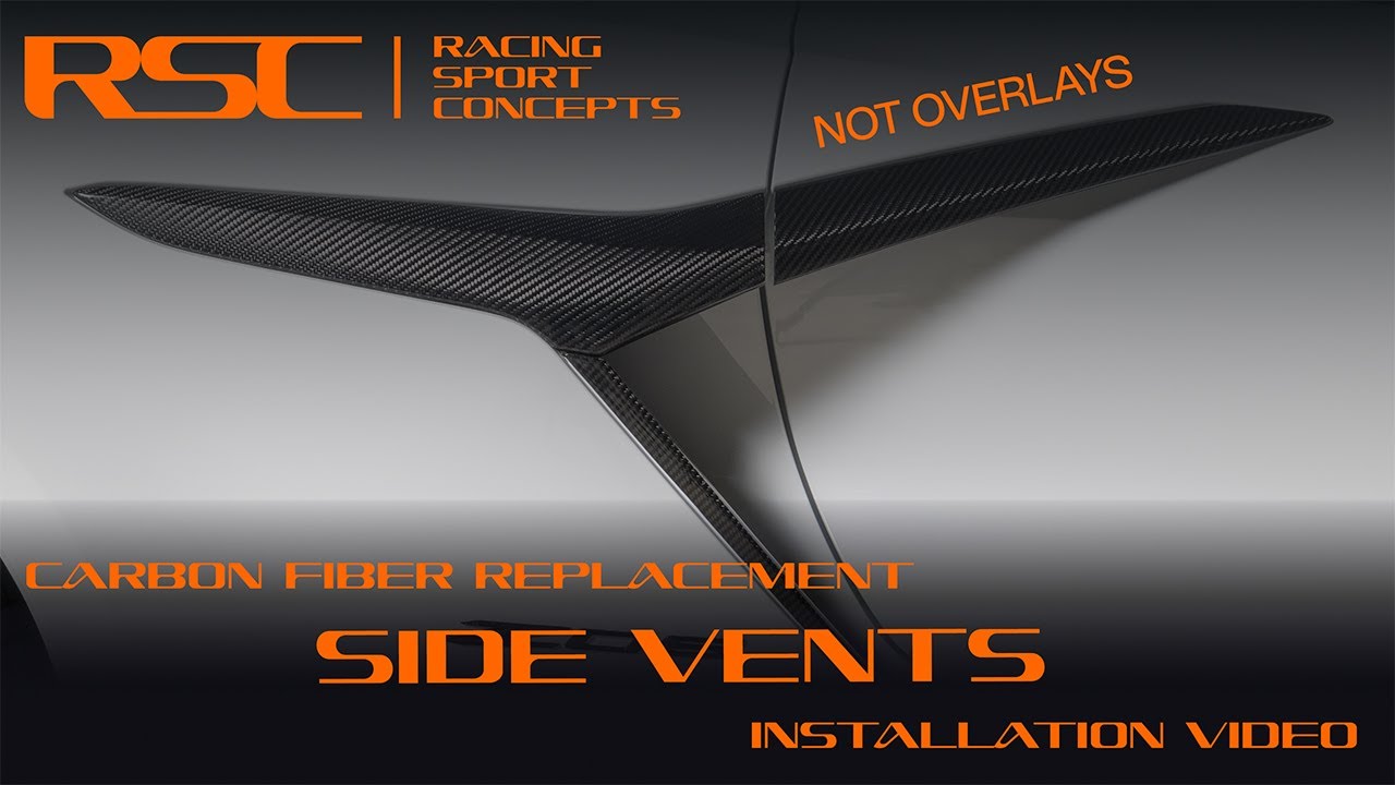 RSC Carbon Fiber Side Intake Vents for Corvette C8 Z06 & C8 E-Ray: Full Replacement Parts