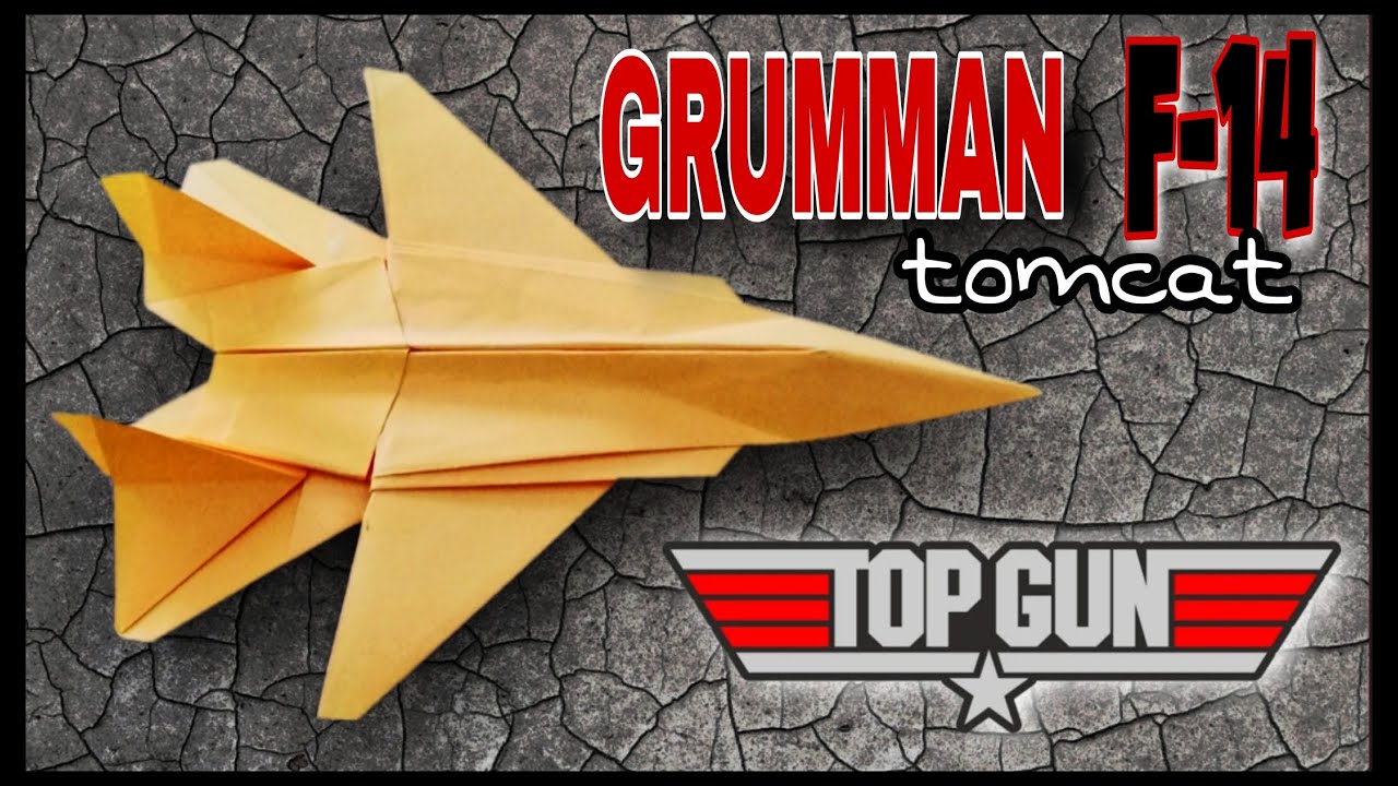 Como hacer un avión de papel caza de combate Grumman F-14 tomcat. @AvionesDePapelPeluso