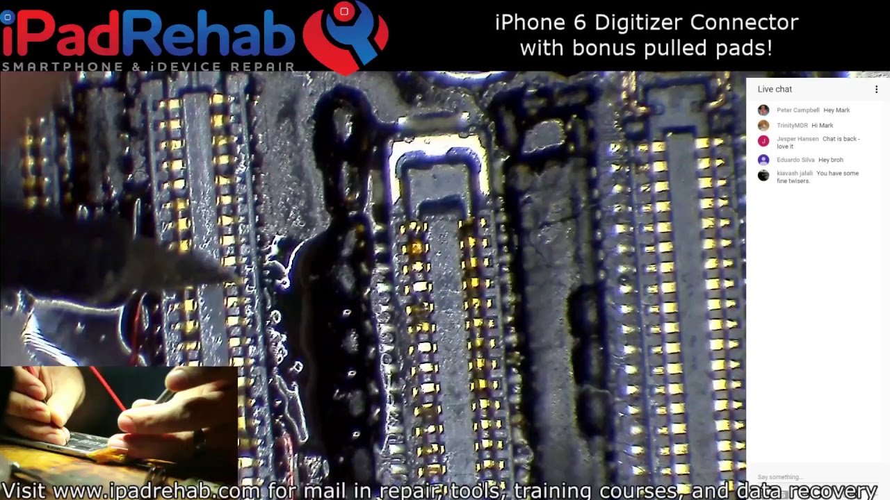 iPhone 6 Digitizer connector with pulled pads
