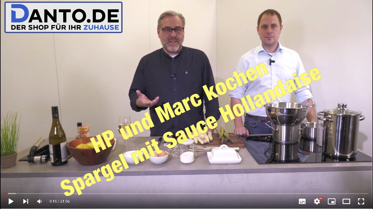 Wie kocht man in 20 Minuten Spargel mit Sauce Hollandaise?