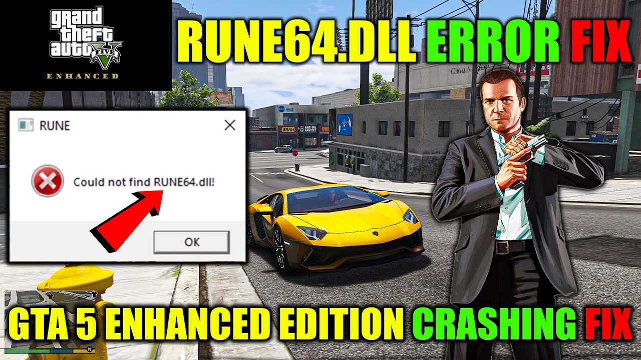 Исправление ошибки RUNE64.dll в GTA 5 | Как исправить ошибку «Не удалось найти RUNE64.dll» (ПК 2025)