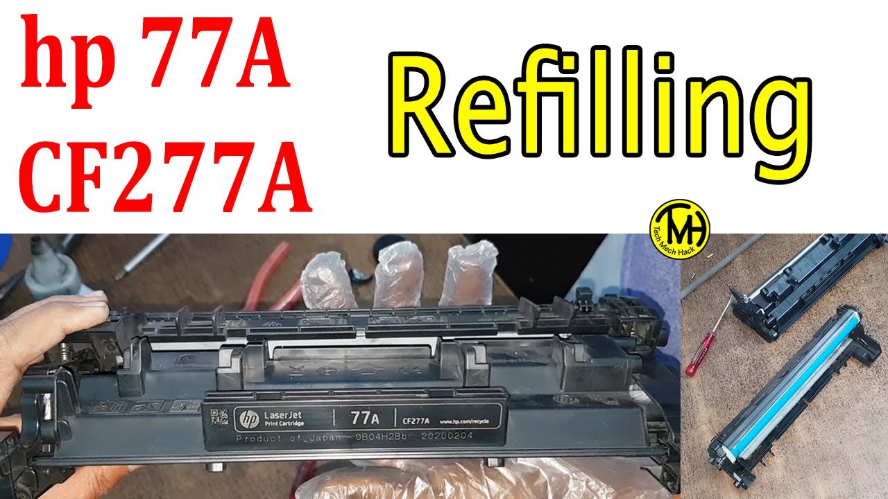 How to refill HP 77A Toner Cartridge. I CF277A toner cartridge refilling