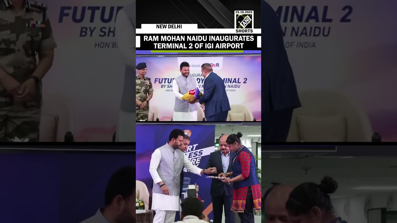 Union Aviation Minister Ram Mohan Naidu inaugurates newly refurbished Terminal 2 of IGI airport