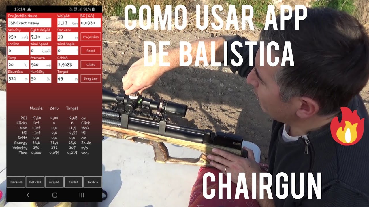 chairgun aplicacion de balistica