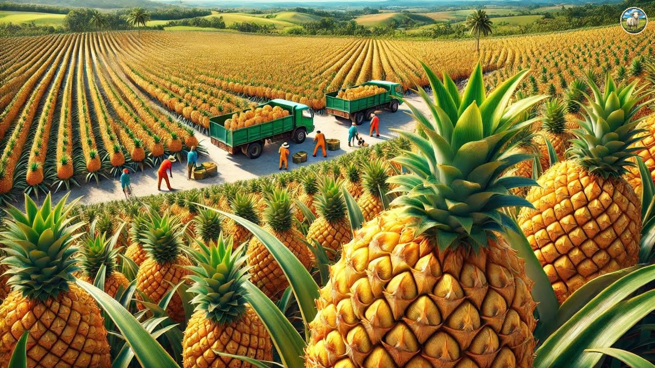 How American Farmers Pick Millions Of Pineapples:  Pineapple Harvesting   Farming Documentary
