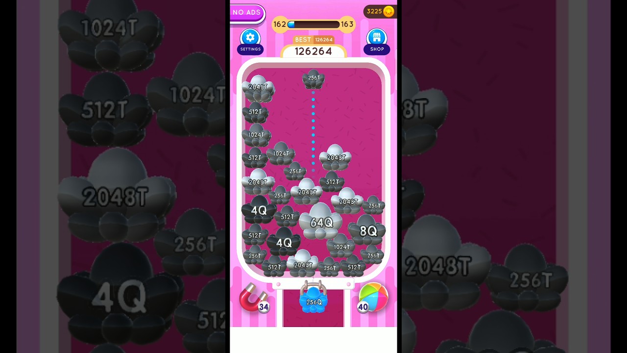 2048 Balls World Record! Score: 126264 Max ball: 128Q | @zdoh-AMBIENT2025