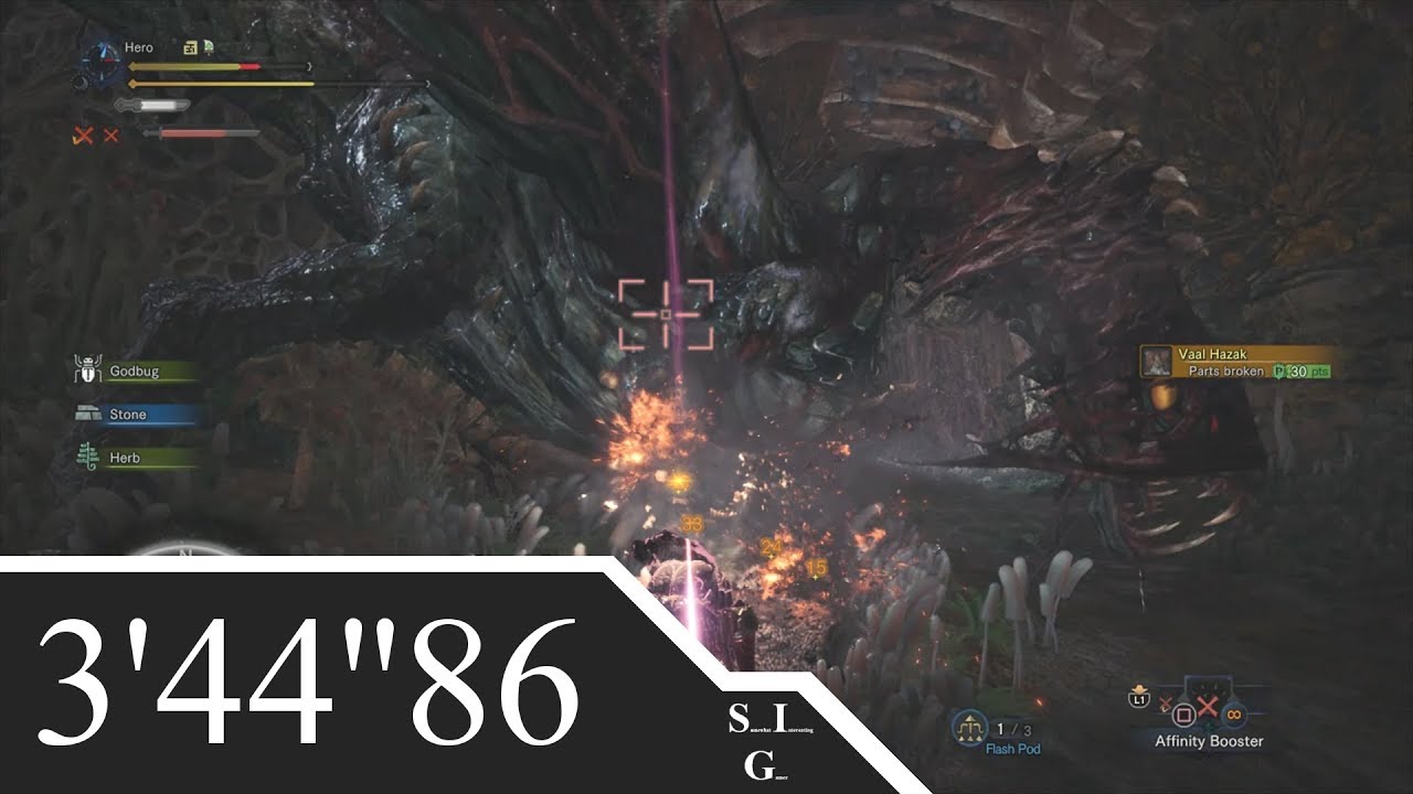 MHW: Elemental Dual Blade vs Vaal Hazak (3'44'86)