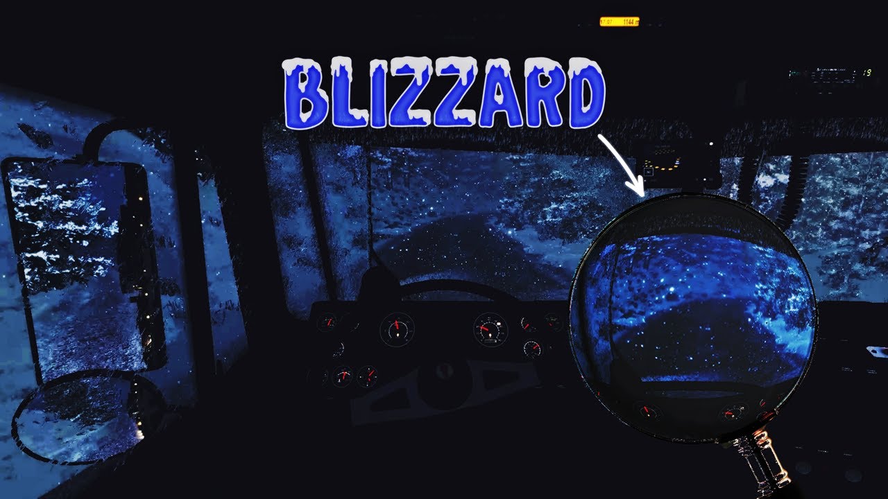 ATS - POV Truck Driving on BLIZZARD