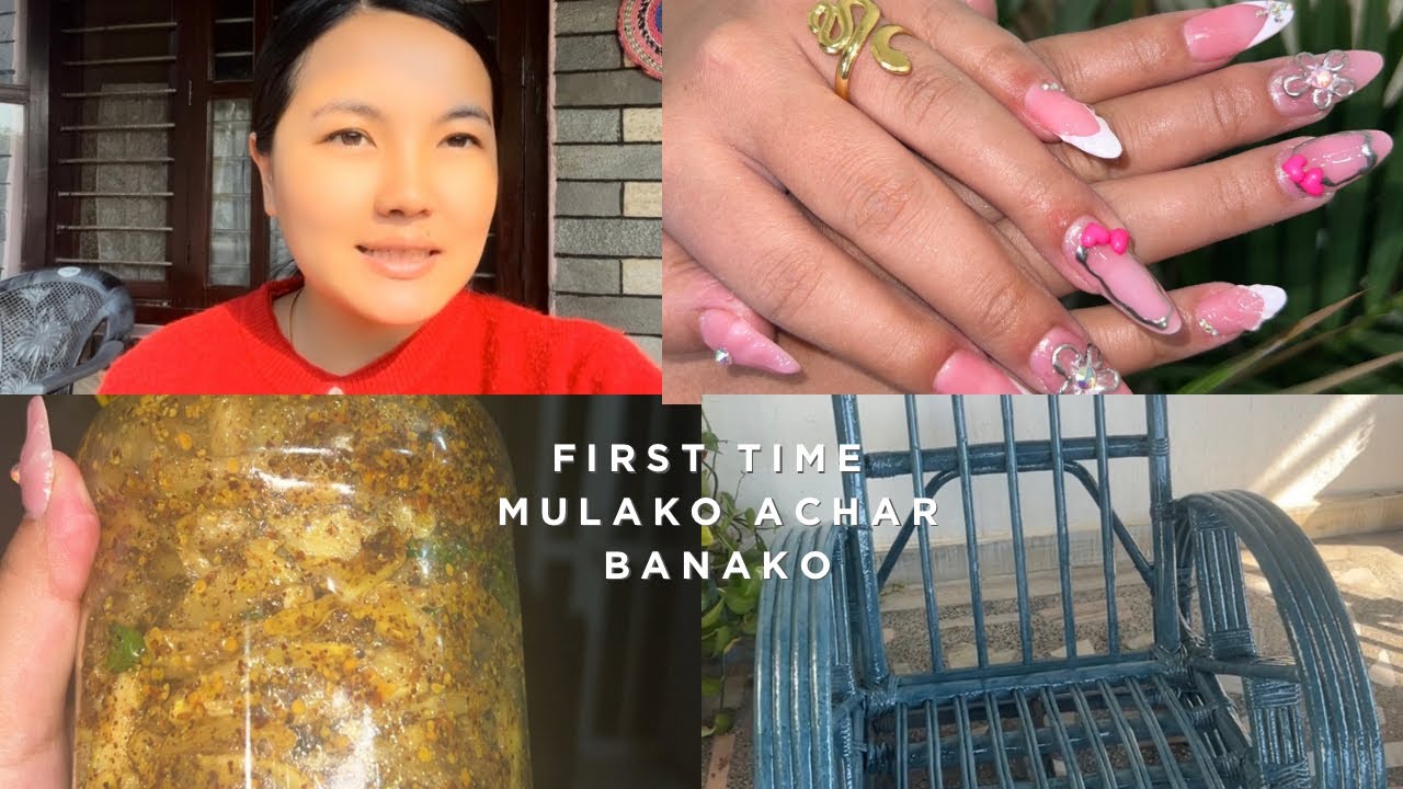 Nail 💅extensions by bestfriend 🪑color / Alu 🥔ropiyo hai ta 😊