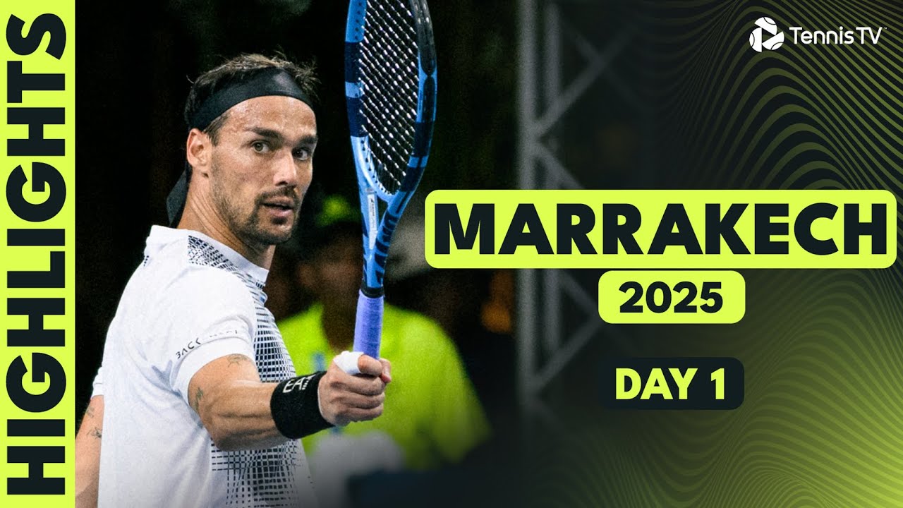 Fognini Battles Collignon; Carballes Baena & Vukic In Action | Marrakech 2025 Day 1 Highlights