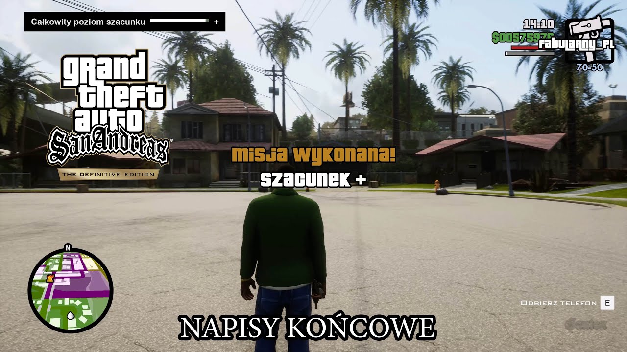 GTA San Andreas Definitive Edition - Mission #108 - NAPISY KONCOWE + NIESPODZIANKA