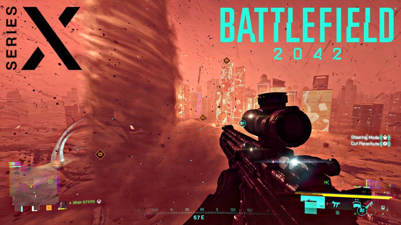Battlefield 2042 Raw 4K Gameplay Footage! Conquest on Hourglass! : This Tornado Is Insanely Huge!