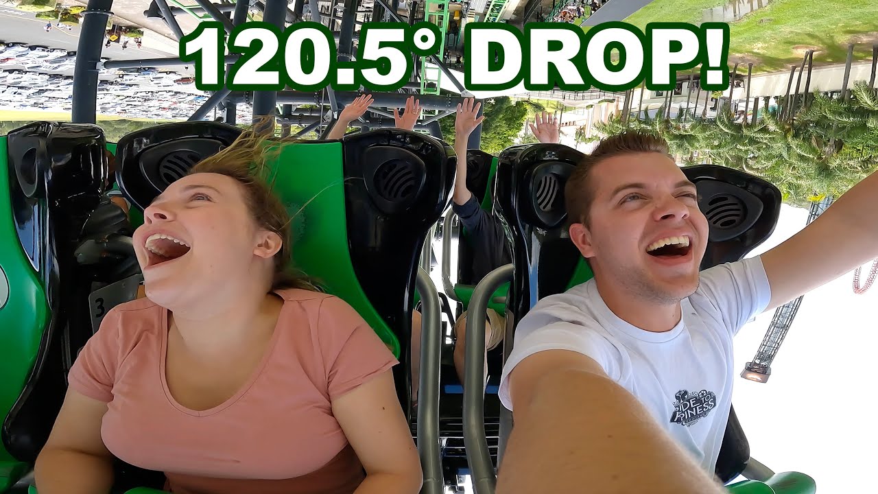Riding the Steepest Coaster in the Southern Hemisphere! Green Lantern at Warner Bros Movie World!