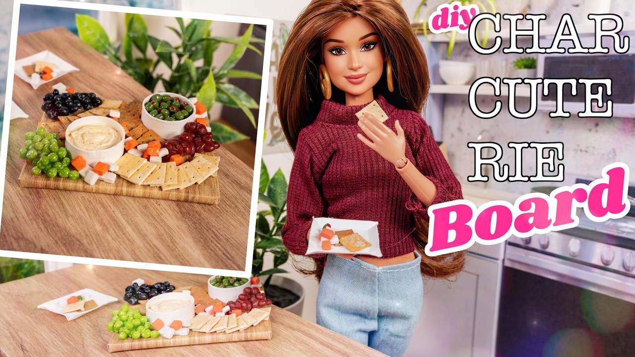 Making A Miniature Charcuterie Board For The Dollhouse : Paper And Hot Glue Craft | Fits Barbies!