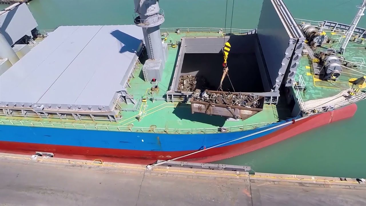 Loading of Scrap Vessel on Berth 4