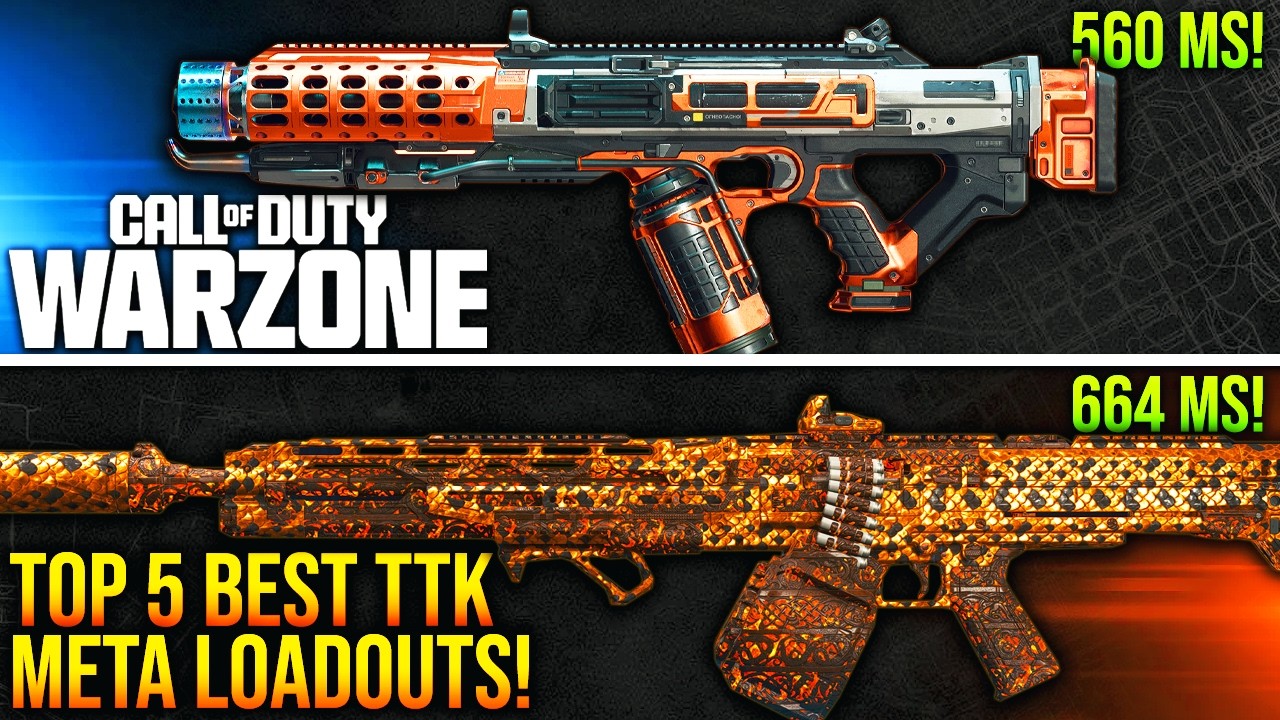 WARZONE: New TOP 5 FASTEST TTK META LOADOUTS After Update! (WARZONE Best TTK Weapons)