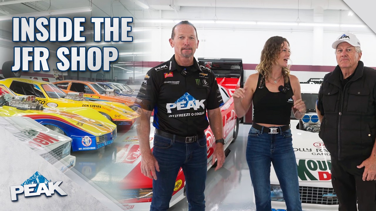 Welcome to John Force Racing! Exclusive JFR Shop Tour with Emily Reeves and Jack Beckman | PEAK Auto